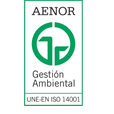 El logotipo de Aenor es una G verde sobre un fondo blanco.