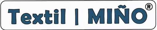 Logotipo azul de la marca con el texto "Textil | MI&Ntilde;O" y el s&iacute;mbolo de marca registrada.