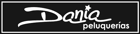 Un logotipo en blanco y negro para Dania Peluquería.
