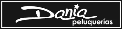 Un logotipo en blanco y negro para Dania Peluquería.