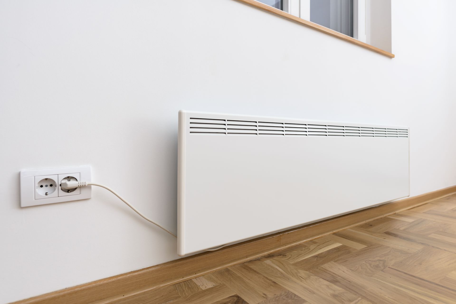 Radiateur électrique blanché