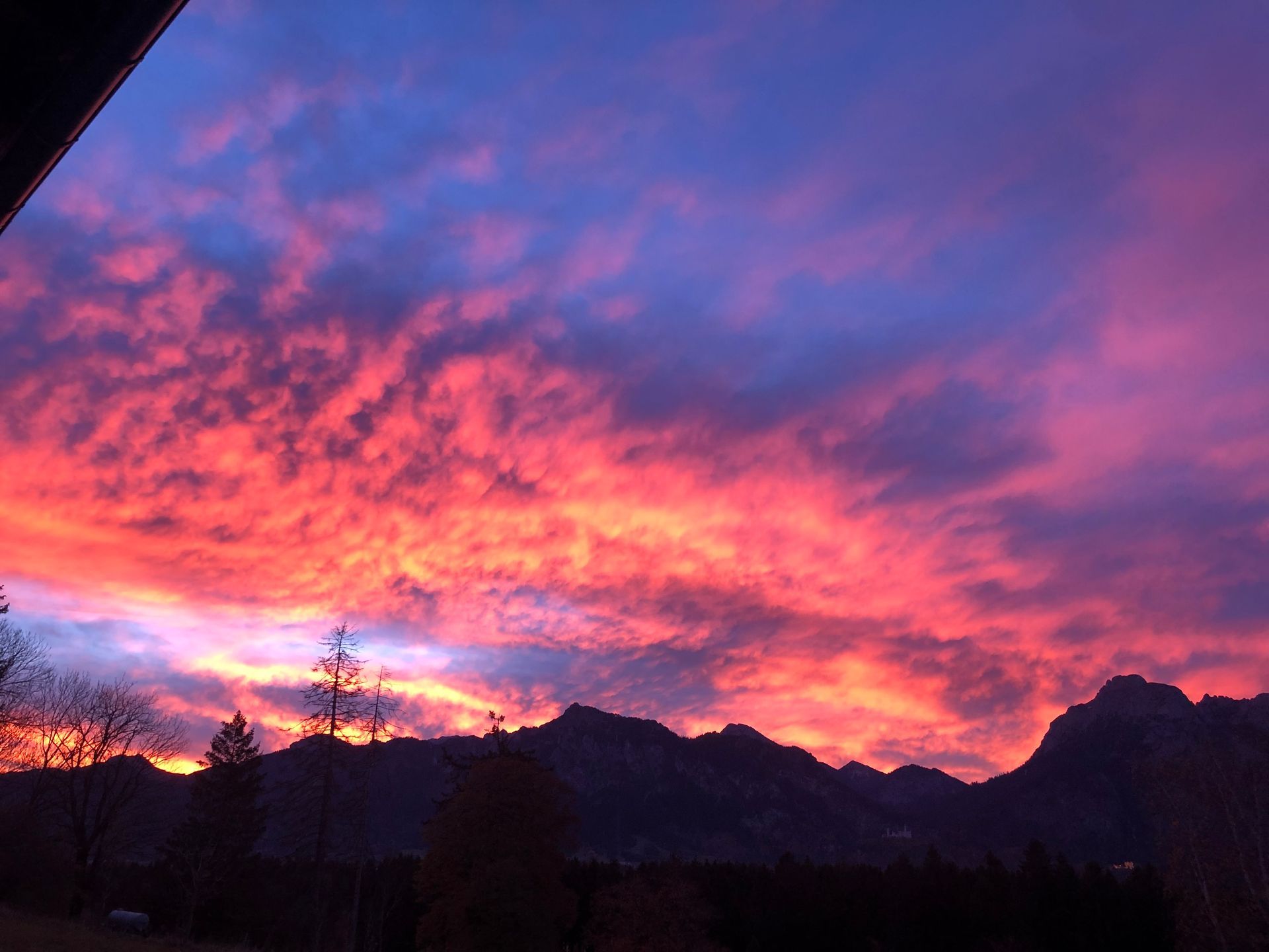 Ammergauer Berge Sonnenuntergang