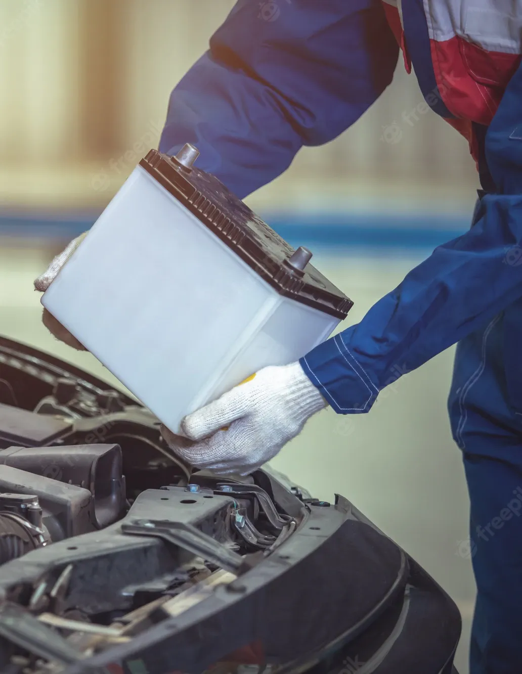 Batterie retirée d'un véhicule