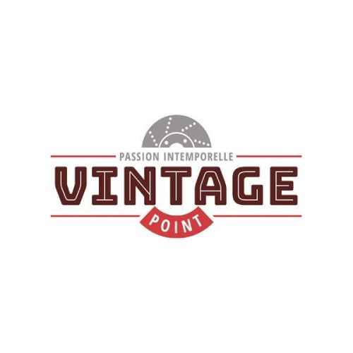 Le logo de vintage point est un logo pour une entreprise appelée vintage point.