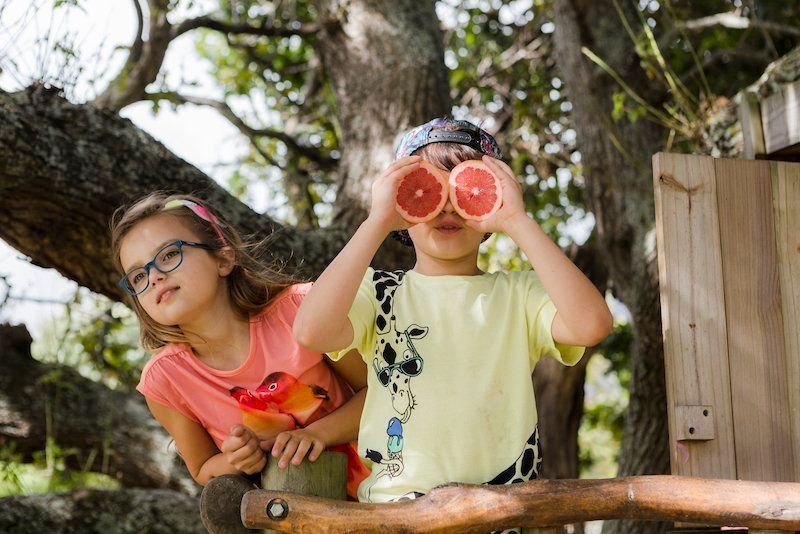 Kinder tragen Kinderbrillen