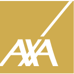 Logotype d'AXA doré.