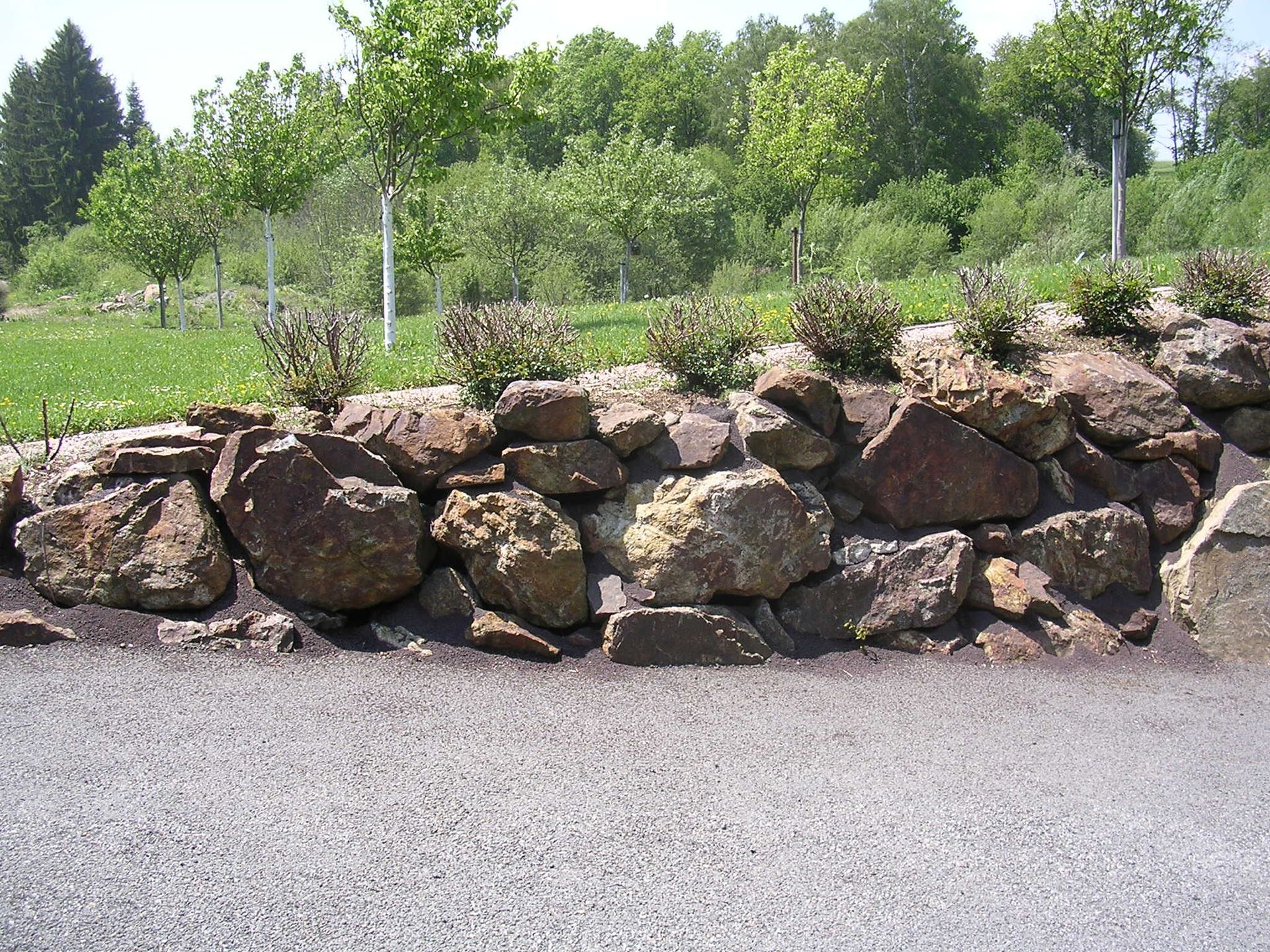 Enrochement d'un terrain