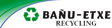 Un logotipo verde y blanco para el reciclaje de Banu Etxea