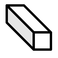 Um desenho em preto e branco de um quadrado em um fundo branco.