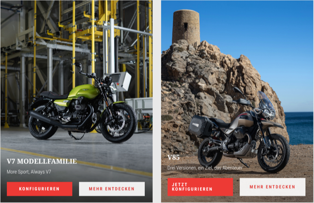 Ein Motorrad ist am Straßenrand geparkt, im Hintergrund sind Berge zu sehen.