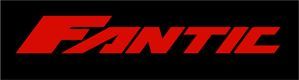 Ein rotes Fantic-Logo auf schwarzem Hintergrund