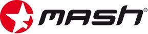 Ein Mash-Logo mit einem roten Stern auf weißem Hintergrund.