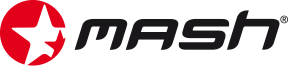 Ein Mash-Logo mit einem roten Stern in der Mitte