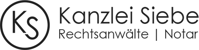 Ein schwarz-weißes Logo für die KS Kanzlei Siebe