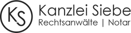 Ein schwarz-weißes Logo für die KS Kanzlei Siebe