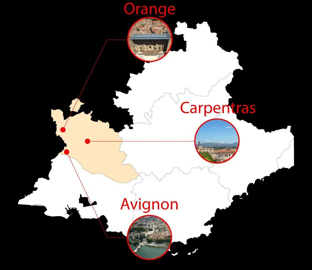 Carte de la région PACA Carte des départements où intervient l'entreprise.