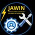 Logotipo para instalaciones el&eacute;ctricas y reformas generales "JAWIN"; rayo amarillo, llave inglesa
