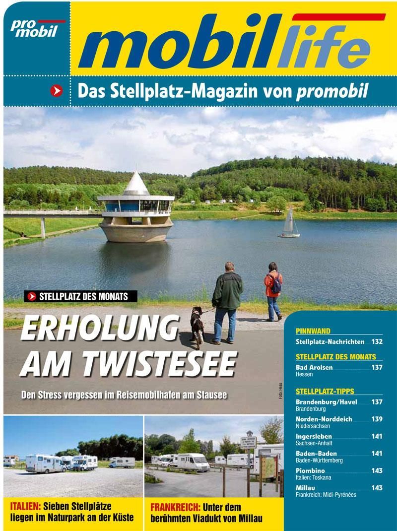 Ein Magazin namens Mobillife hat ein Boot auf dem Cover
