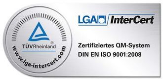 TÜV Zertifikat DIN EN ISO 9001:2008