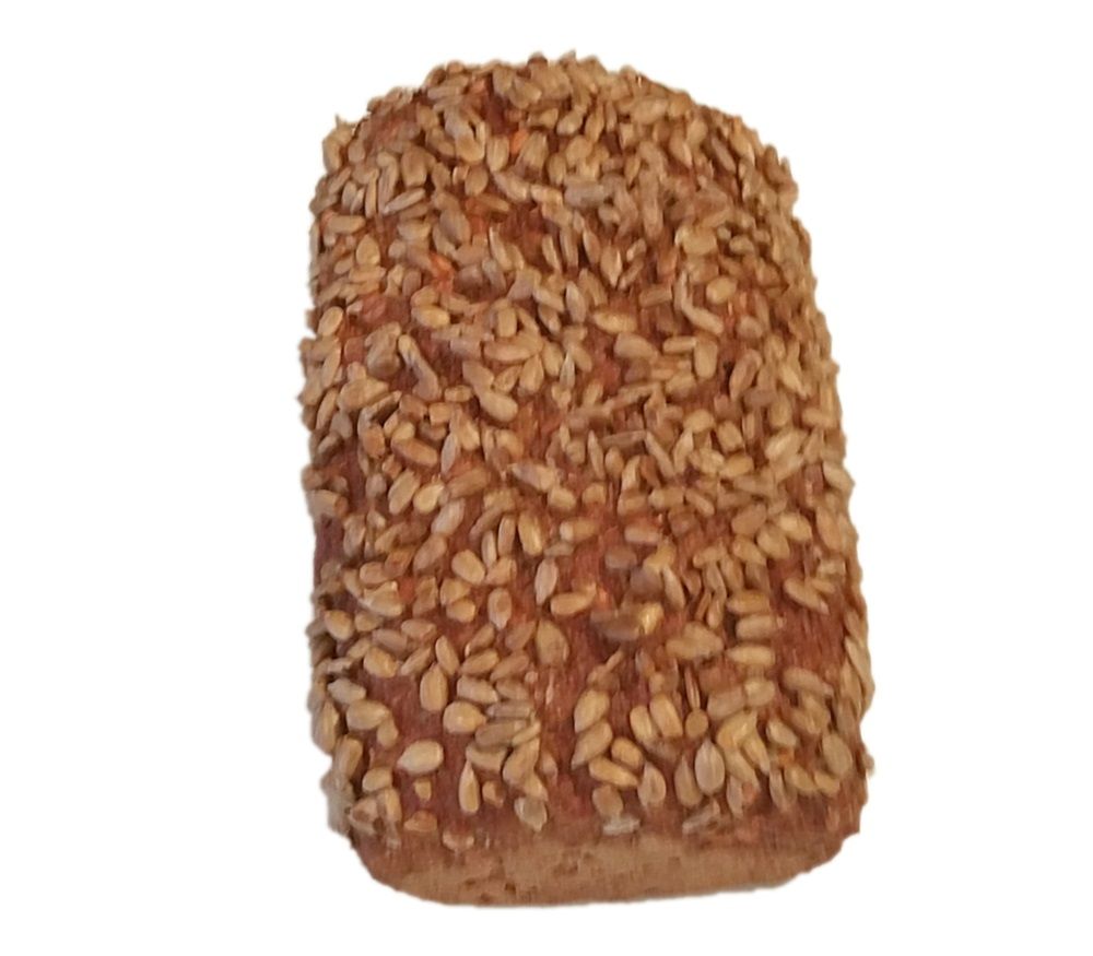 Ein Laib Brot mit Sonnenblumenkernen darauf
