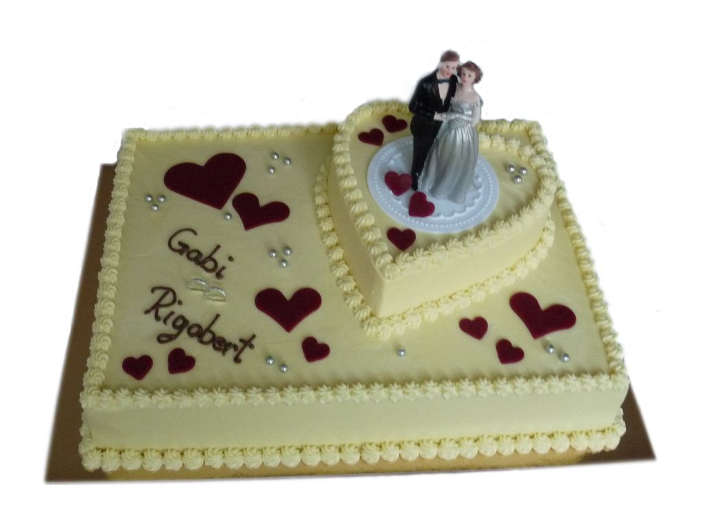 Vierecktorte mit Herz