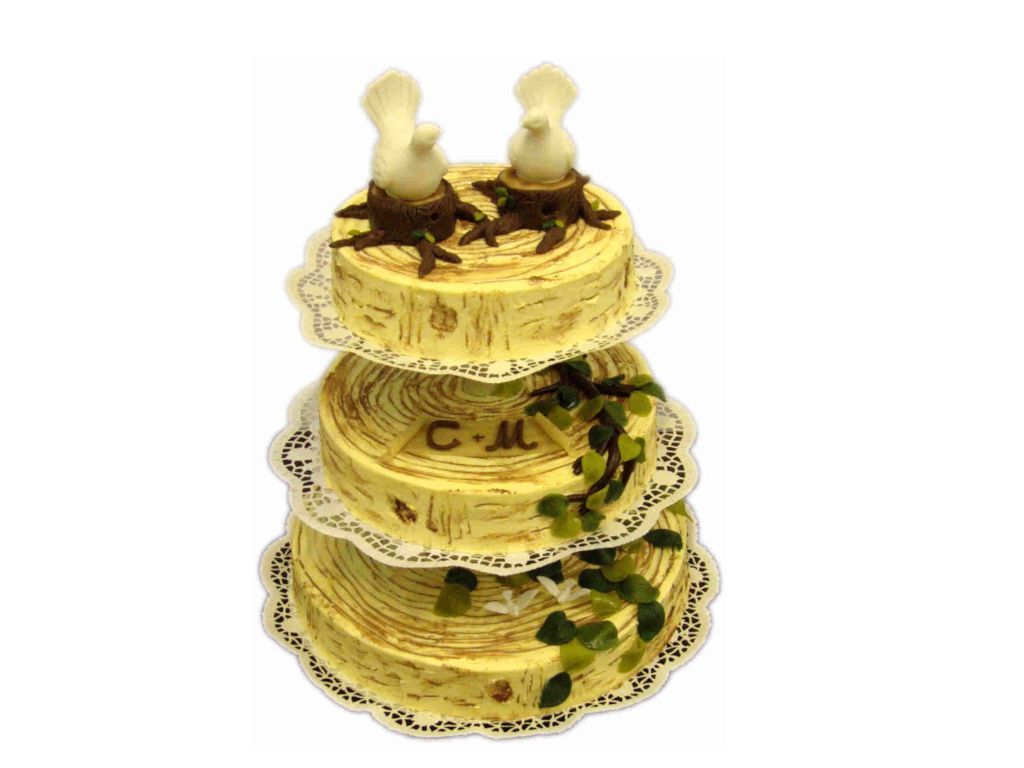 Hochzeitstorte, 3-stöckig
auf Gestell 