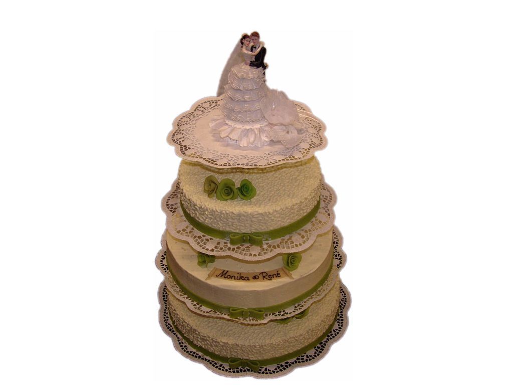 Hochzeitstorte, 3-stöckig
auf Gestell