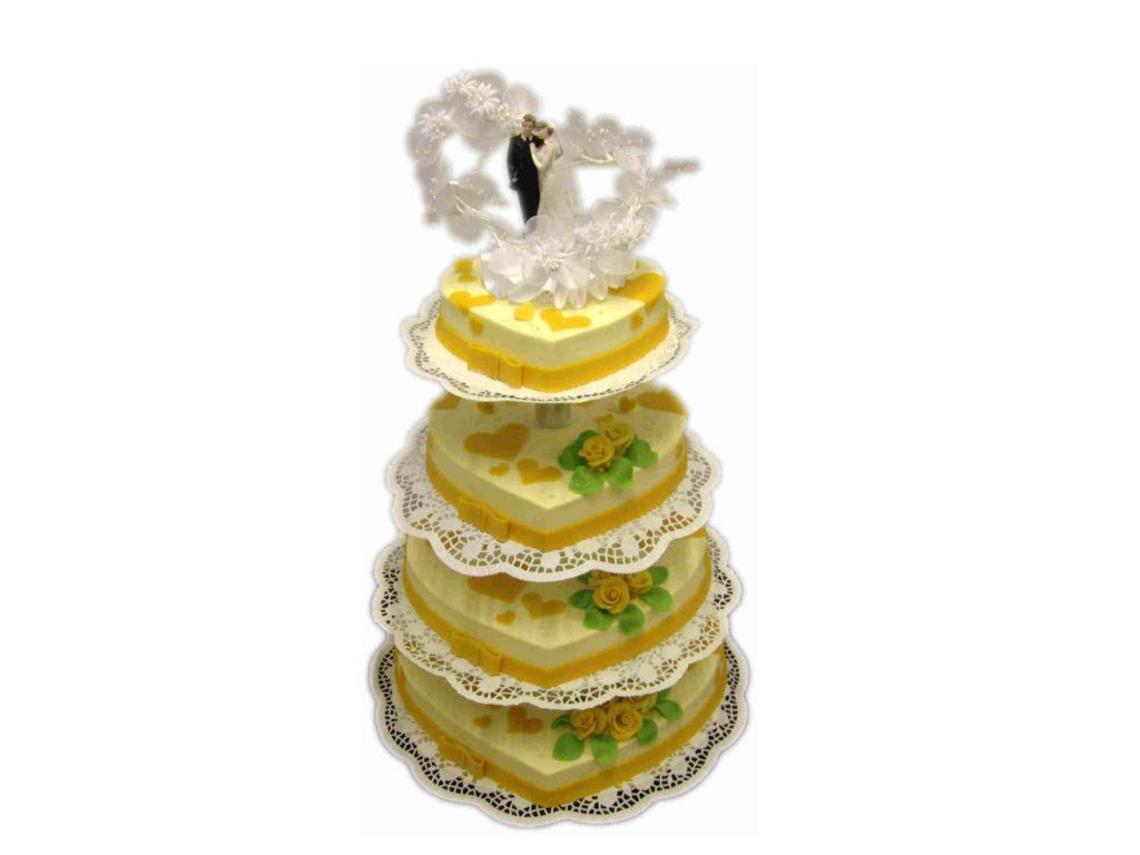 Hochzeitstorte, 4-stöckig
auf Gestell