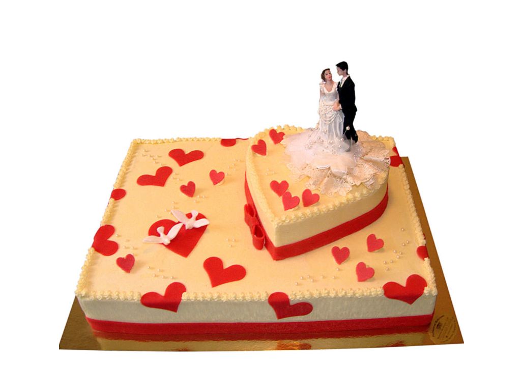 Vierecktorte mit Herz