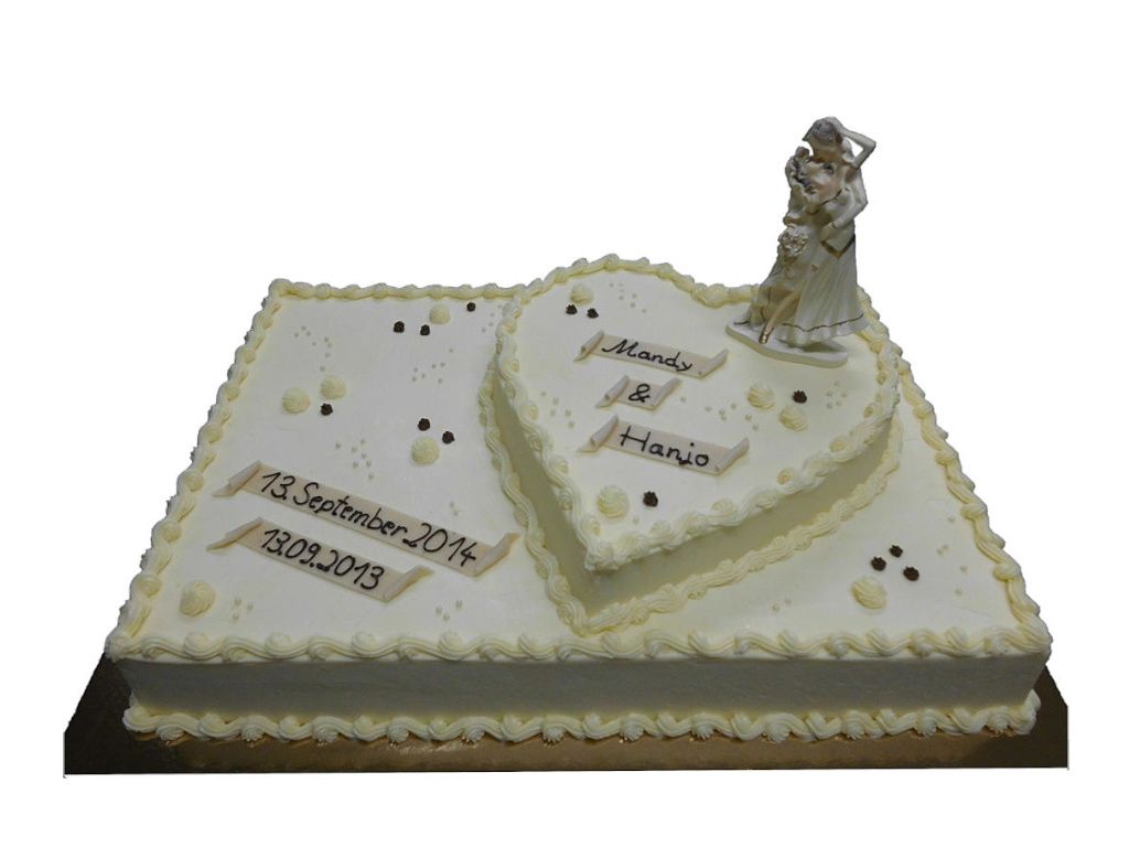 Vierecktorte mit Herz