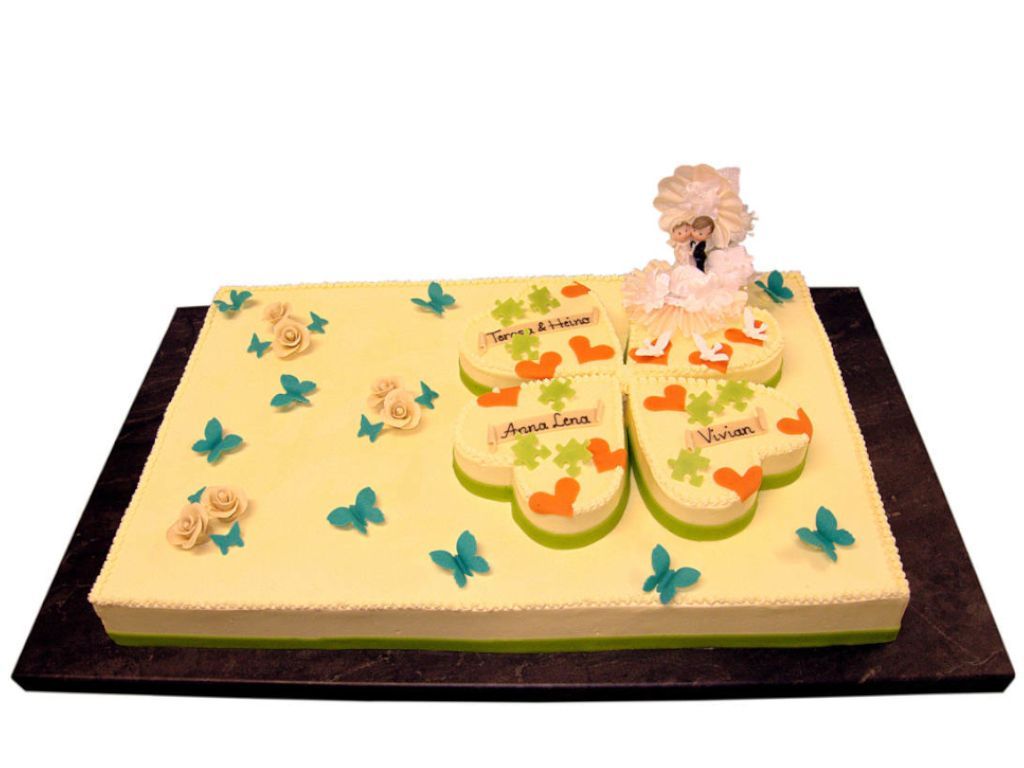 Vierecktorte mit Kleeblatt
