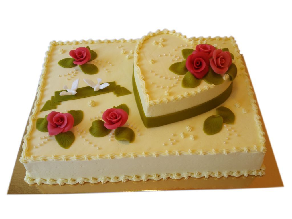 Vierecktorte mit Herz