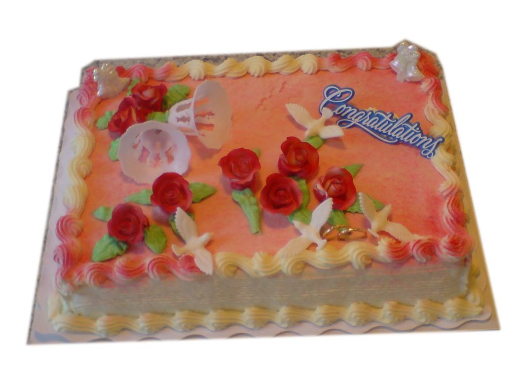 Vierecktorte zur Hochzeit
