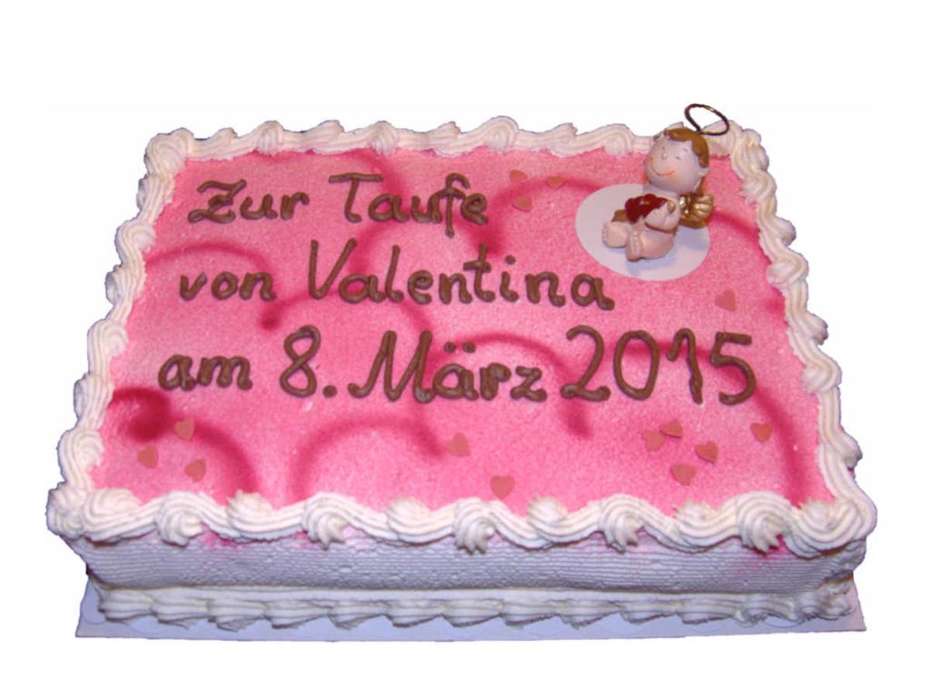 Vierecktorte A4 zur Taufe