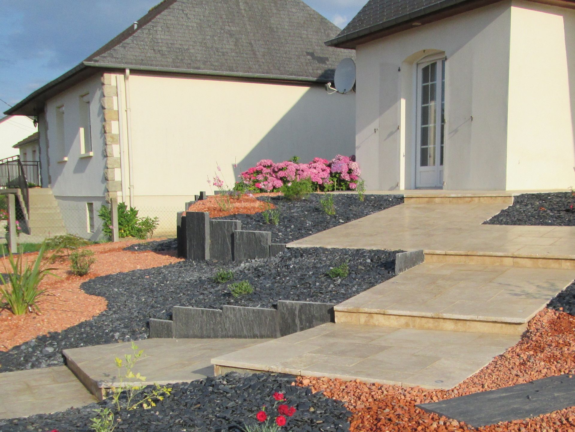 Photo d'escalier paysager