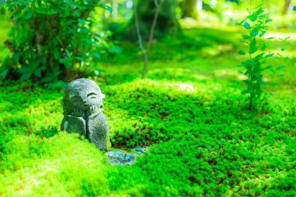 Buddha in grüner Umgebung