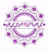 Un mandala morado con las palabras 