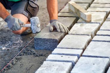 Erstellung einer gepflasterten Fläche