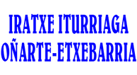 Texto azul sobre fondo blanco: “IRATXE ITURRIAGA OÑARTE-ETXEBARRIA”