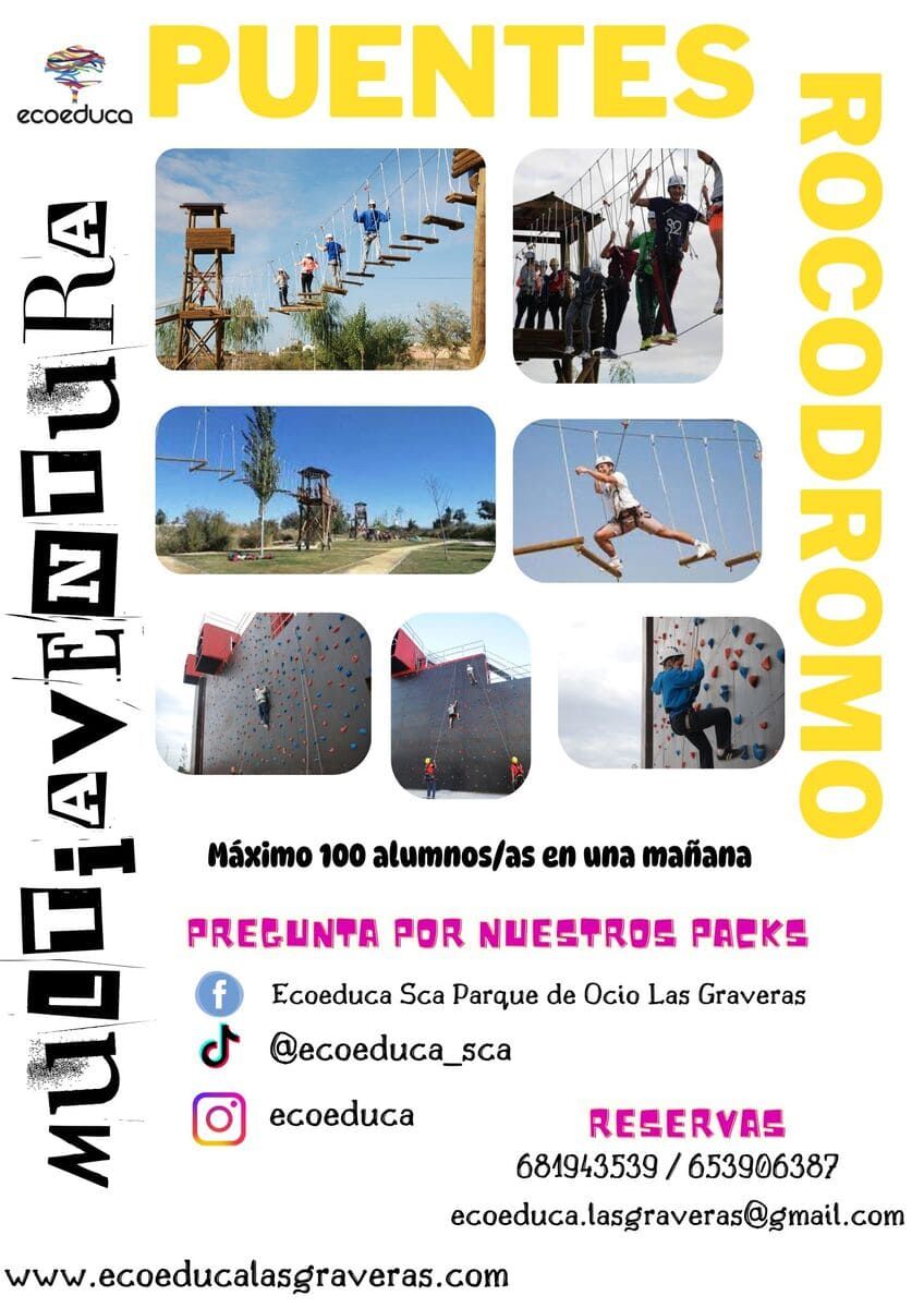 A poster for flora y fauna parque de ocio las gravaras