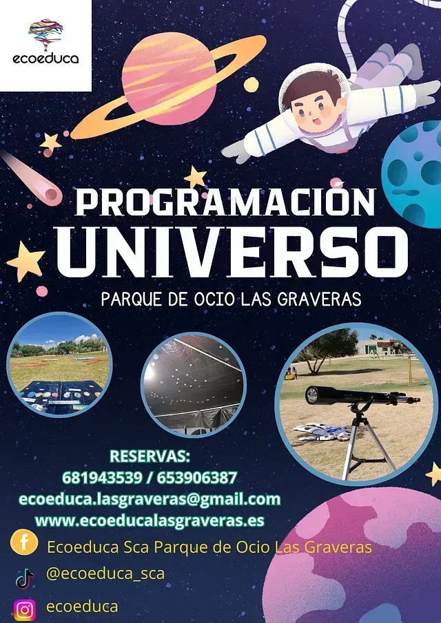 Un cartel de un programa llamado universo de programación.