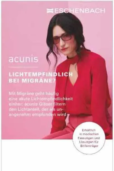 Acunis Brillengläser bei Lichtempfindlichkeit