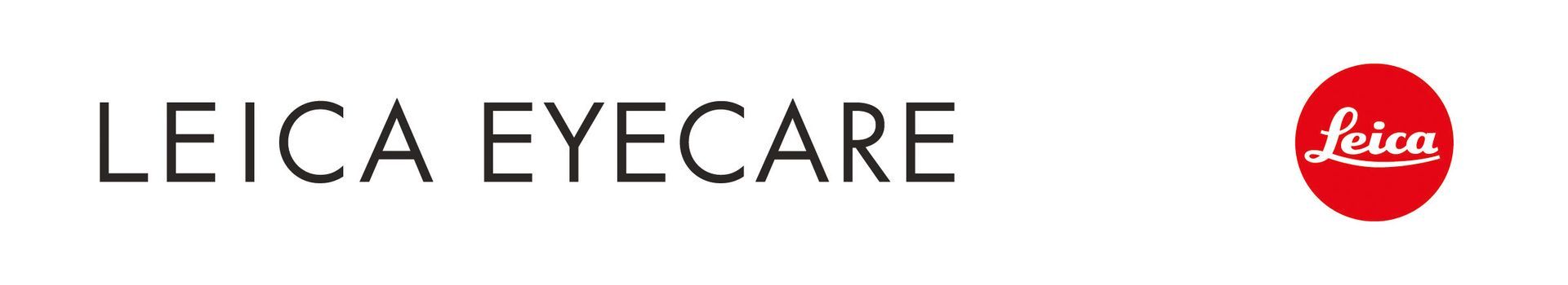 Ein Leica Eyecare-Logo auf weißem Hintergrund
