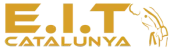 Un logotipo para EIT Catalunya con una mujer sosteniendo una raqueta de tenis.
