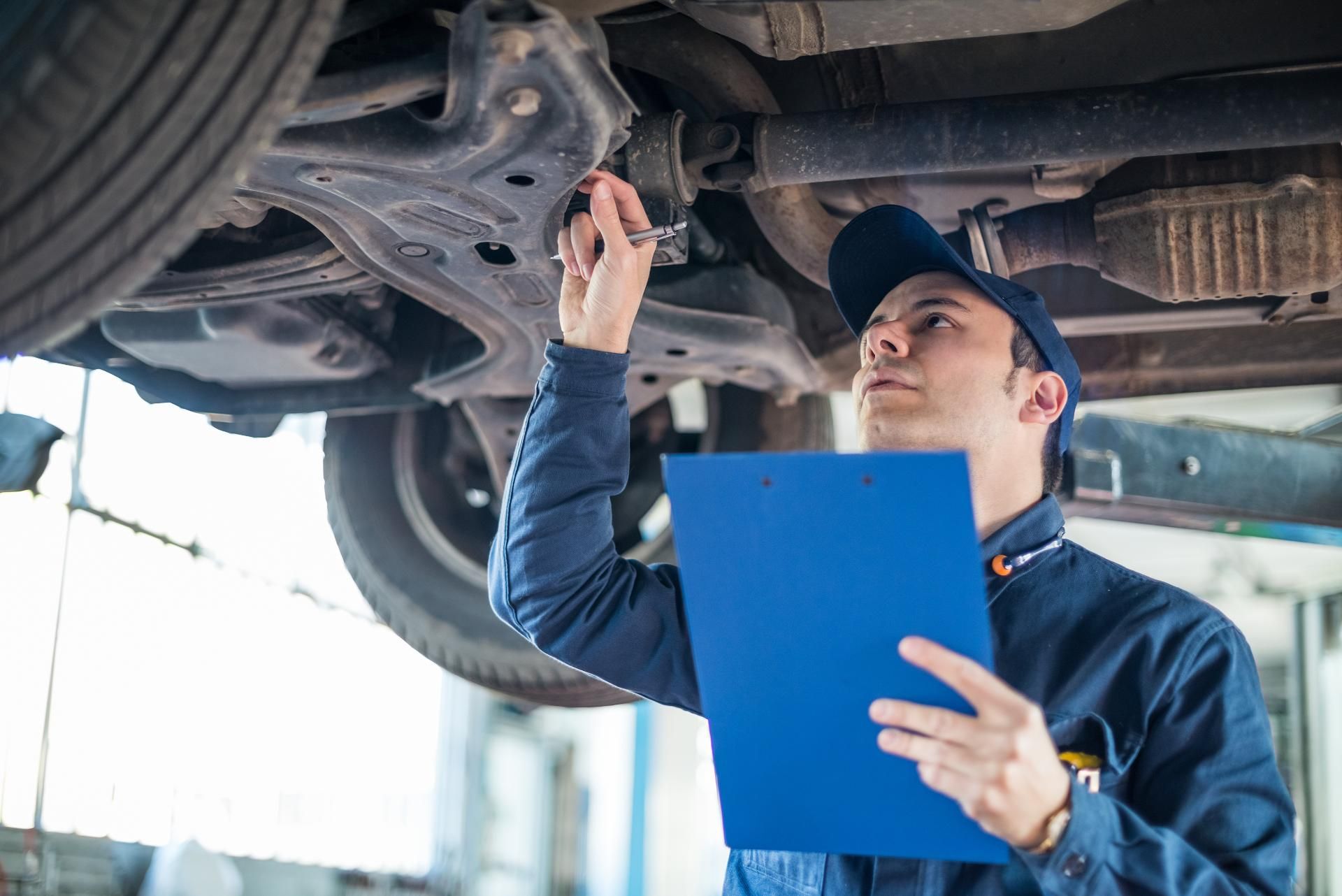 Auto wird inspiziert