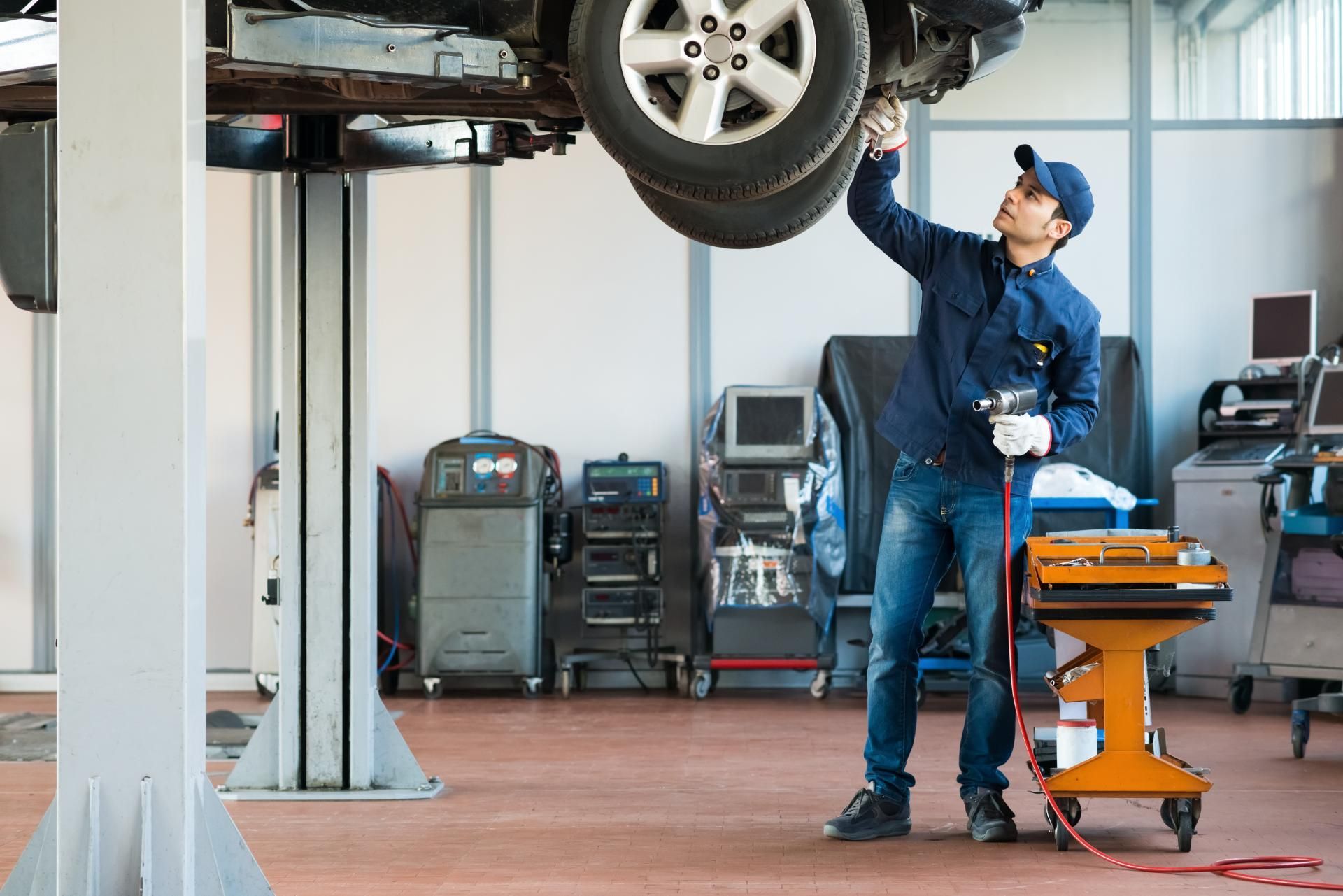 Auto wird inspiziert