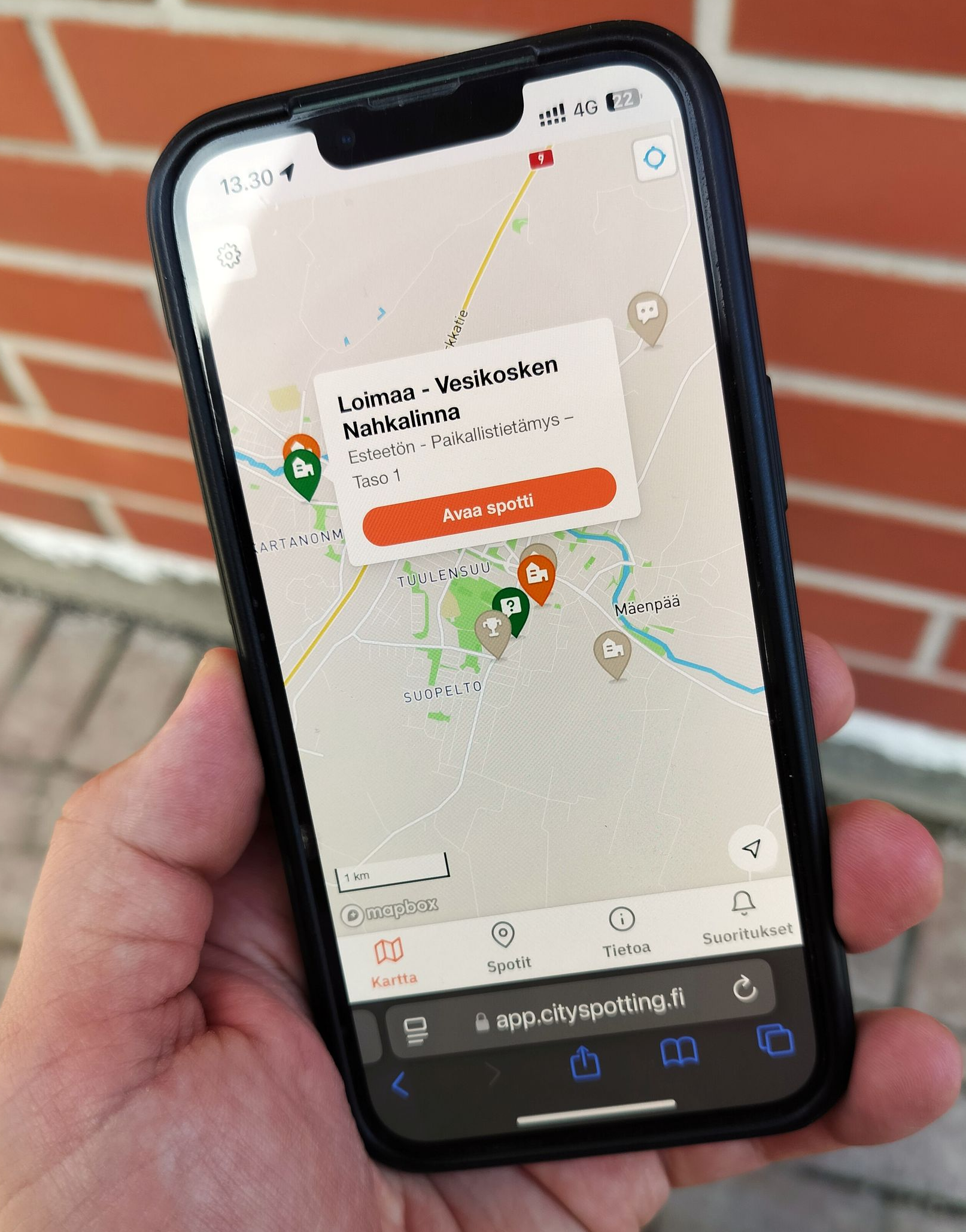 Karttakuva Cityspotting näkymästä