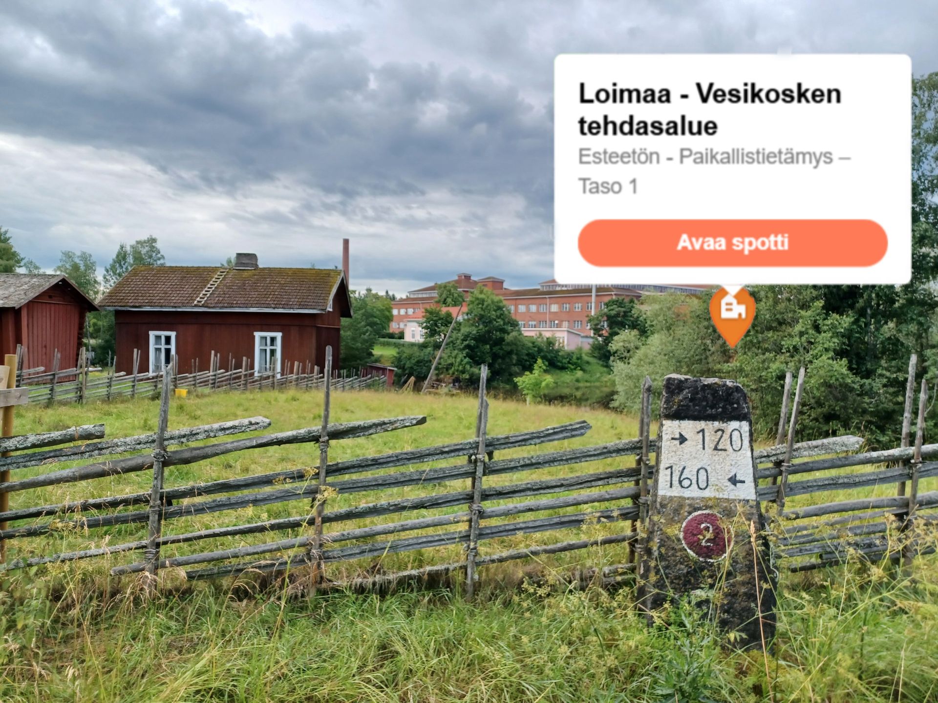 Kuva Loimaan Vesikosken tehdasalueen Cityspotting kohteesta.