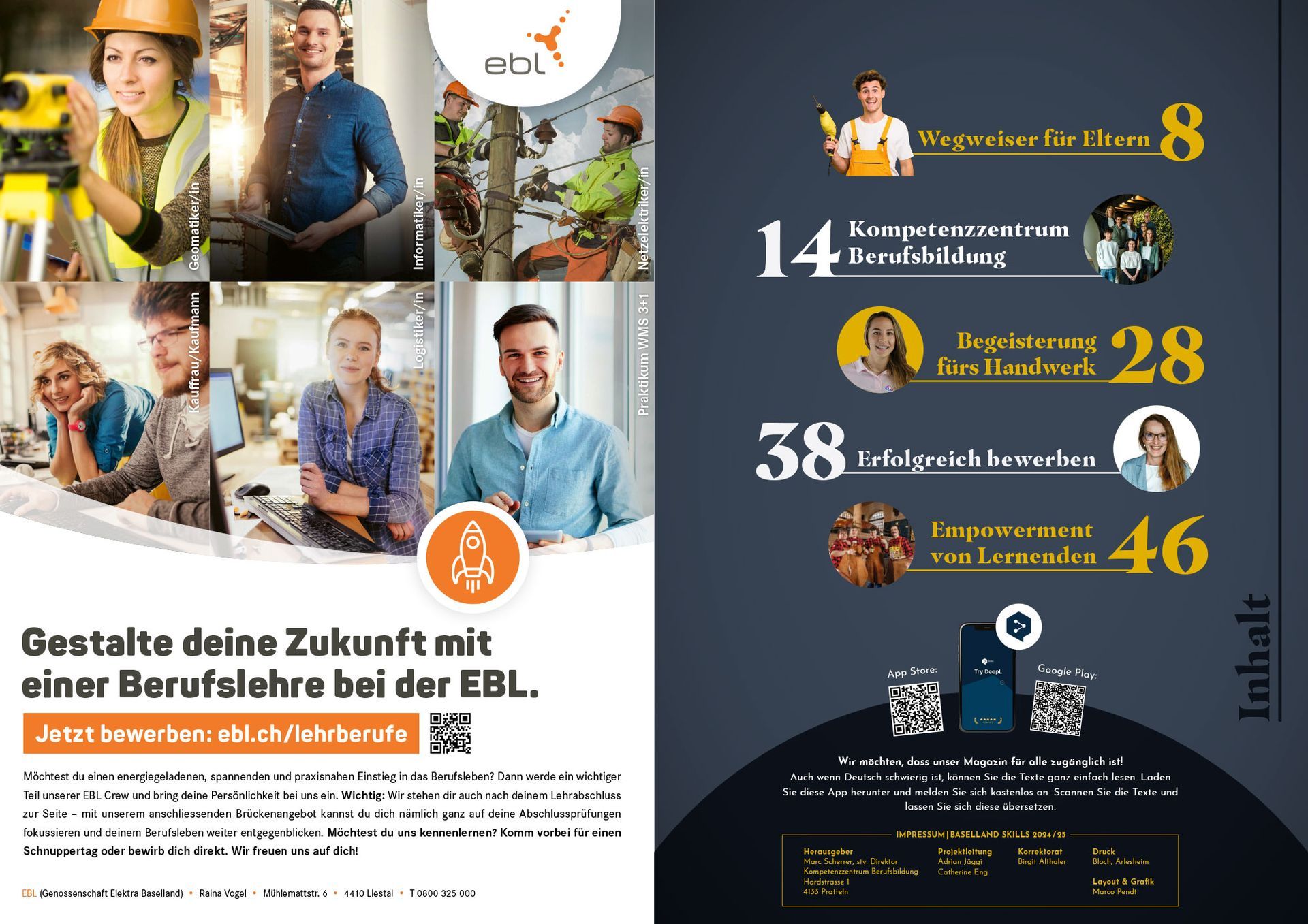 BASELLAND SKILLS | 
DAS MAGAZIN FÜR EINE STARKE BERUFSBILDUNG