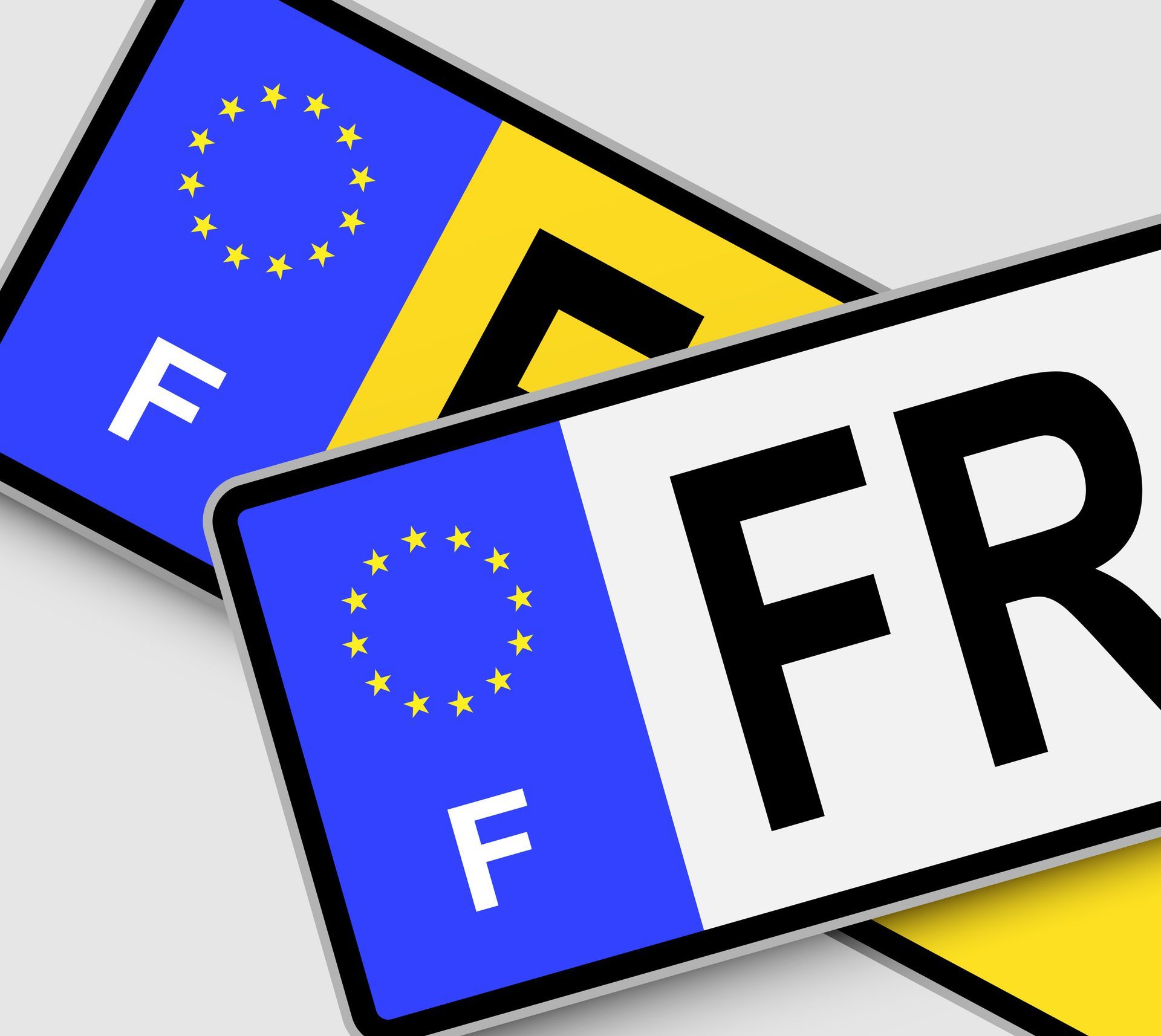 Plaques d'immatriculation de voiture